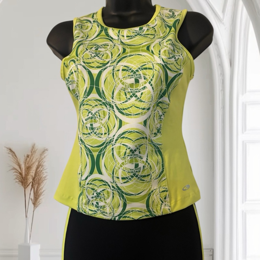 Champions Vibrant Green Fitted Tank with Geometric Design/All Access Leggings